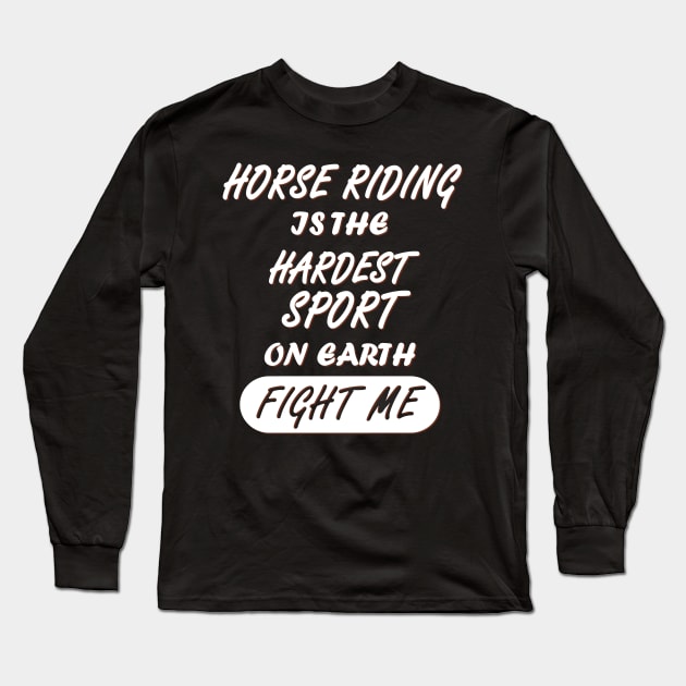 Horses Riding Girls Women Stable Reithof Long Sleeve T-Shirt by FindYourFavouriteDesign